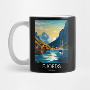 A Pop Art Travel Print of the Fjords - Norway Mug